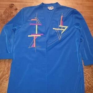 City Girl By Nancy Bolen Blazer And Pant Set with Abstract Design